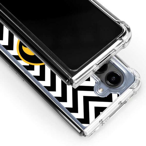 University of Iowa Hawkeyes Chevron Print Galaxy Z Fold5 5G Clear Case