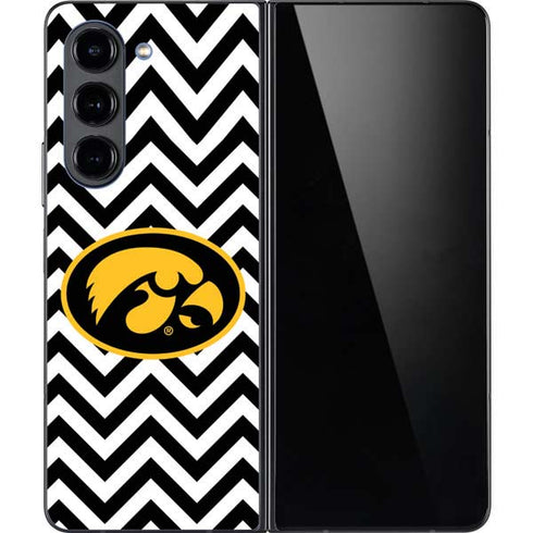 University of Iowa Hawkeyes Chevron Print Galaxy Z Fold5 5G Skin