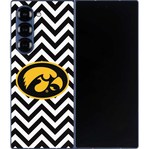 University of Iowa Hawkeyes Chevron Print Galaxy Z Fold6 Skin