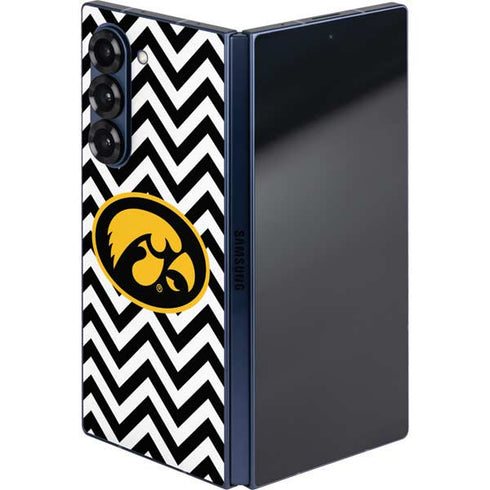 University of Iowa Hawkeyes Chevron Print Galaxy Z Fold6 Skin