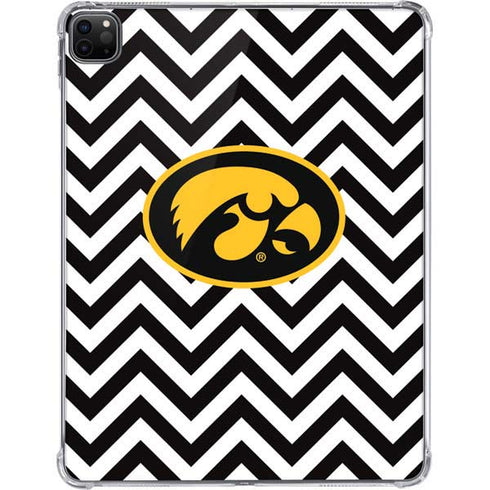 University of Iowa Hawkeyes Chevron Print iPad Pro 11in (2024) Clear Case
