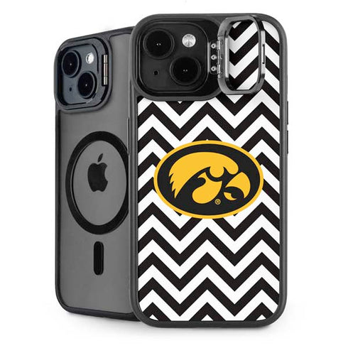 University of Iowa Hawkeyes Chevron Print iPhone 14 Kickstand Case