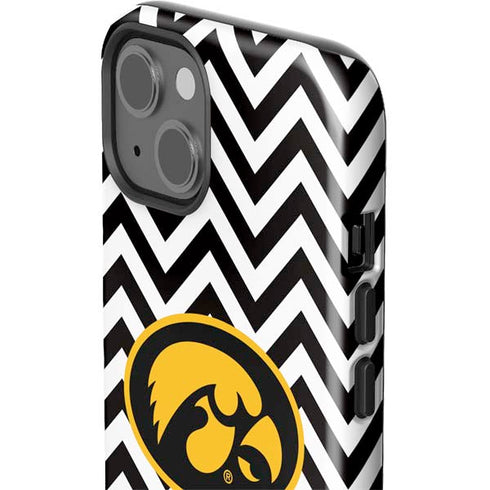 University of Iowa Hawkeyes Chevron Print iPhone 15 Impact Case