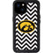 University of Iowa Hawkeyes Chevron Print iPhone 15 Plus Waterproof Case