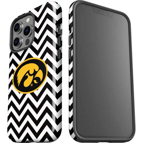 University of Iowa Hawkeyes Chevron Print iPhone 15 Pro Impact Case