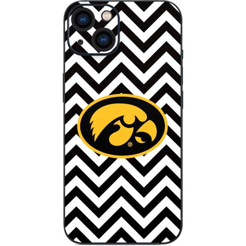 University of Iowa Hawkeyes Chevron Print iPhone 15 Skin