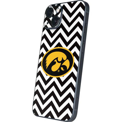 University of Iowa Hawkeyes Chevron Print iPhone 15 Skin