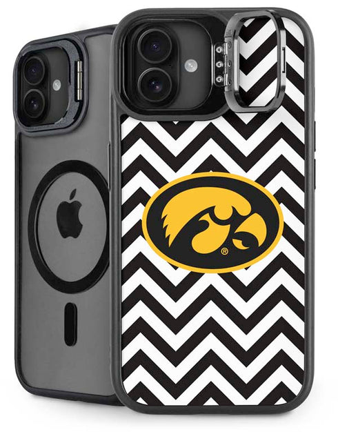 University of Iowa Hawkeyes Chevron Print iPhone 16 Kickstand Case