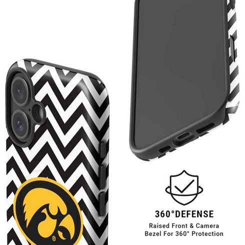University of Iowa Hawkeyes Chevron Print iPhone 16 Magsafe Impact Case