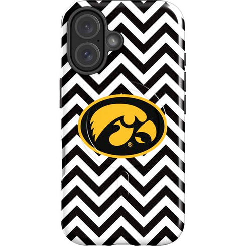University of Iowa Hawkeyes Chevron Print iPhone 16 Plus Magsafe Impact Case