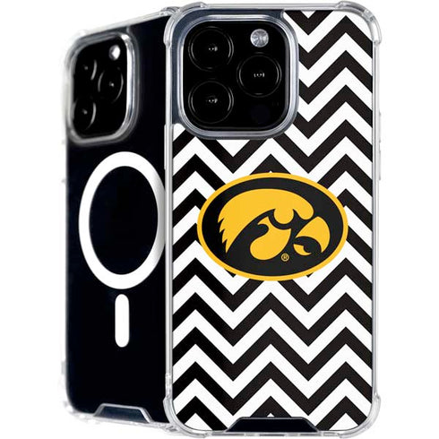 University of Iowa Hawkeyes Chevron Print iPhone 16 Pro MagSafe Case