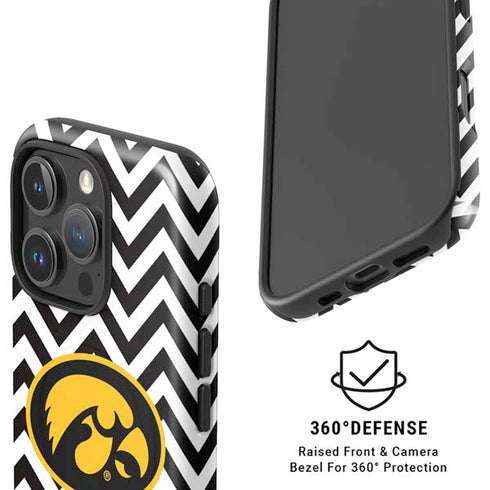 University of Iowa Hawkeyes Chevron Print iPhone 16 Pro Magsafe Impact Case