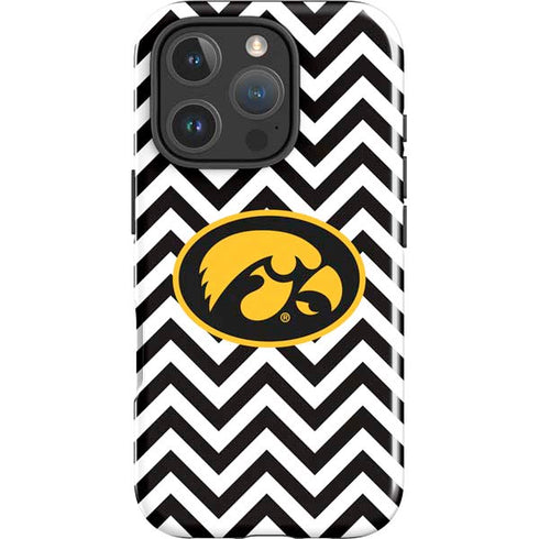 University of Iowa Hawkeyes Chevron Print iPhone 16 Pro Max Impact Case