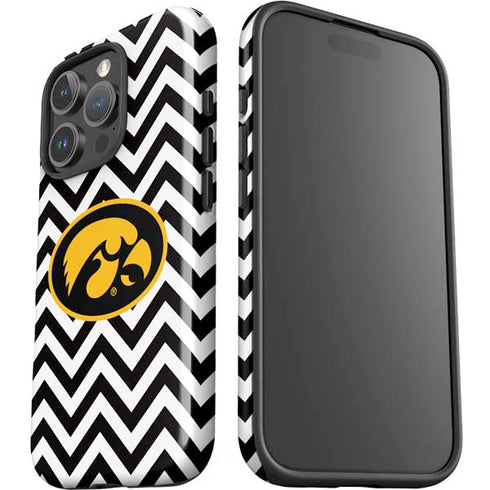 University of Iowa Hawkeyes Chevron Print iPhone 16 Pro Max Impact Case