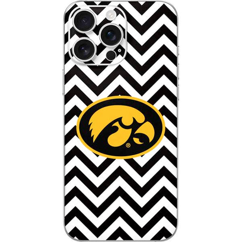University of Iowa Hawkeyes Chevron Print iPhone 16 Pro Max Skin