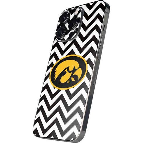 University of Iowa Hawkeyes Chevron Print iPhone 16 Pro Max Skin