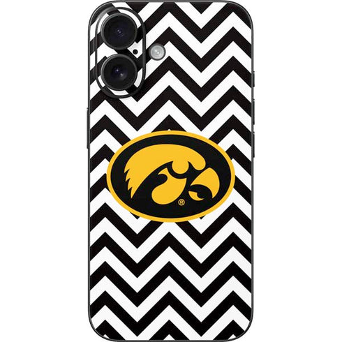 University of Iowa Hawkeyes Chevron Print iPhone 16 Skin