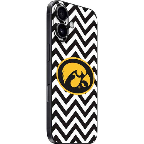 University of Iowa Hawkeyes Chevron Print iPhone 16 Skin