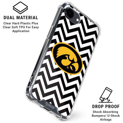 University of Iowa Hawkeyes Chevron Print iPhone 16e Clear Case