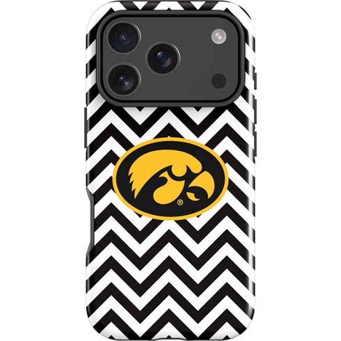 University of Iowa Hawkeyes Chevron Print iPhone 18 Pro Impact Case