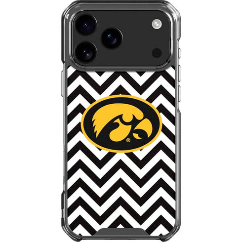 University of Iowa Hawkeyes Chevron Print iPhone 18 Pro Max Clear Case