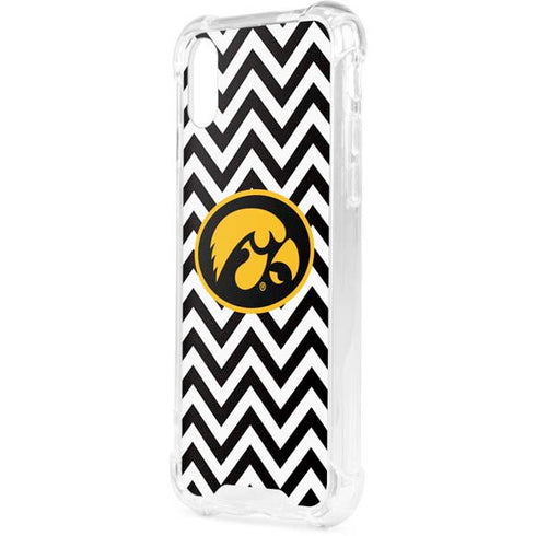 University of Iowa Hawkeyes Chevron Print iPhone XS Clear Case