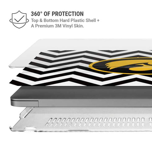 University of Iowa Hawkeyes Chevron Print MacBook Pro 14in (2021-24) Case plus Skin