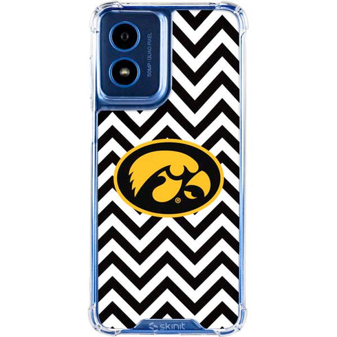 University of Iowa Hawkeyes Chevron Print Moto G 5G (2024) Clear Case