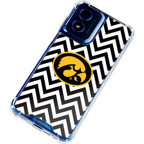 University of Iowa Hawkeyes Chevron Print Moto G 5G (2024) Clear Case