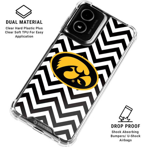 University of Iowa Hawkeyes Chevron Print Moto G Power 5G (2024) Clear Case