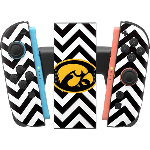 University of Iowa Hawkeyes Chevron Print Nintendo Switch 2 (2025) Joy-Con Controller Skin