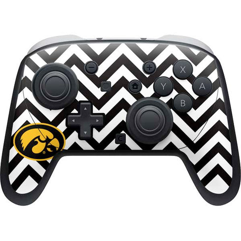 University of Iowa Hawkeyes Chevron Print Nintendo Switch 2 (2025) Pro Controller Skin