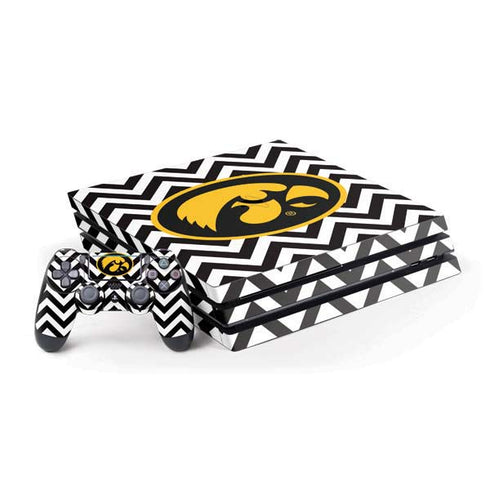 University of Iowa Hawkeyes Chevron Print PlayStation PS4 Skins