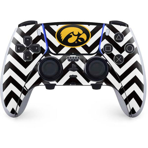 University of Iowa Hawkeyes Chevron Print PS5 DualSense Edge Pro Controller Skin