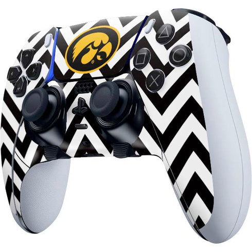 University of Iowa Hawkeyes Chevron Print PS5 DualSense Edge Pro Controller Skin