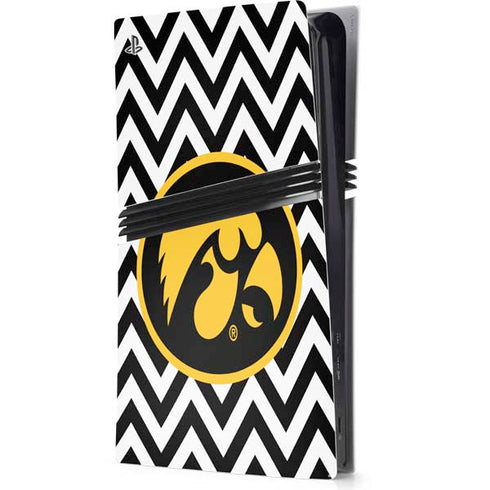 University of Iowa Hawkeyes Chevron Print PS5 Pro Console Skin