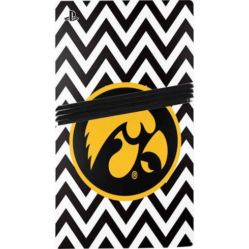 University of Iowa Hawkeyes Chevron Print PS5 Pro Console Skin