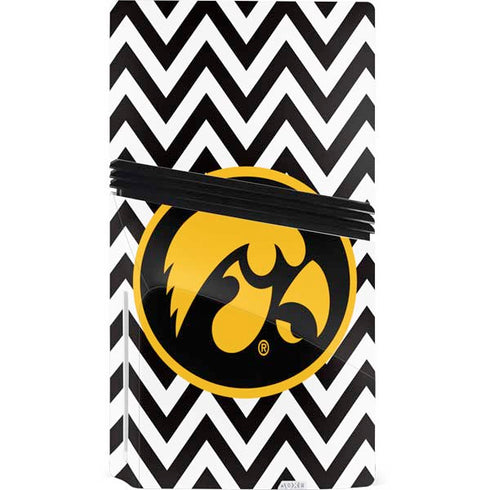 University of Iowa Hawkeyes Chevron Print PS5 Pro Disk Console Skin