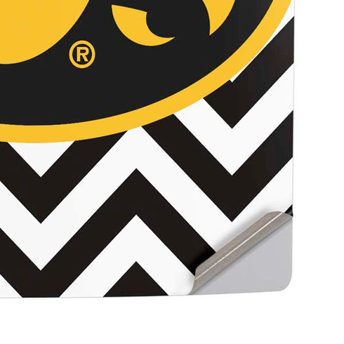 University of Iowa Hawkeyes Chevron Print PS5 Pro Disk Console Skin
