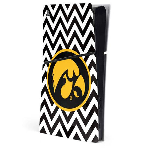 University of Iowa Hawkeyes Chevron Print PS5 Slim Digital Edition Console Skin