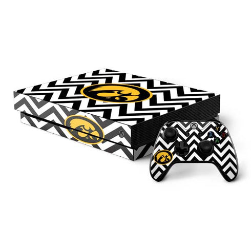 University of Iowa Hawkeyes Chevron Print Xbox One Skins