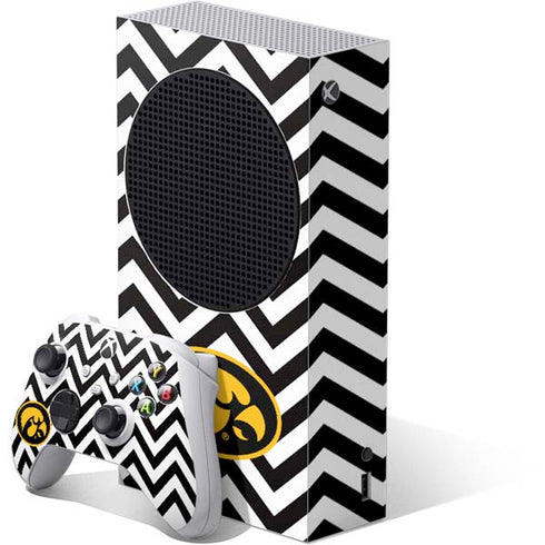 University of Iowa Hawkeyes Chevron Print Xbox Series S Skins