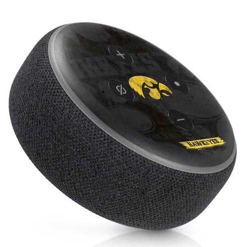 University of Iowa Hawkeyes Distressed Logo Amazon Echo Dot Skin