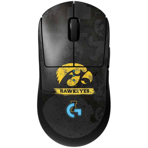 University of Iowa Hawkeyes Distressed Logo G Pro Wireless Gaming Mouse Skin
