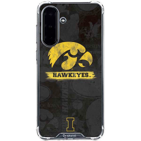 University of Iowa Hawkeyes Distressed Logo Galaxy A36 5G Clear Case
