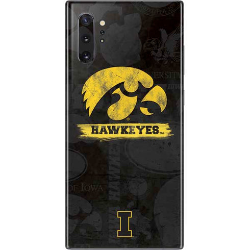 University of Iowa Hawkeyes Distressed Logo Galaxy Note 10 Plus Skin