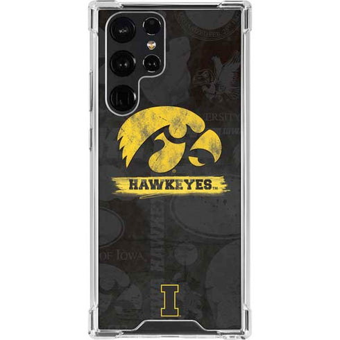 University of Iowa Hawkeyes Distressed Logo Galaxy S23 Ultra Clear Case
