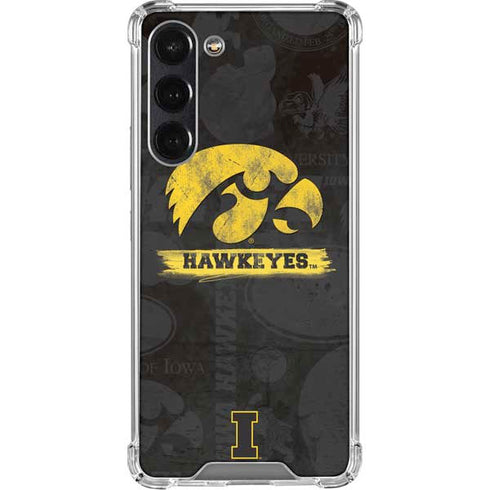 University of Iowa Hawkeyes Distressed Logo Galaxy S24 FE Clear Case
