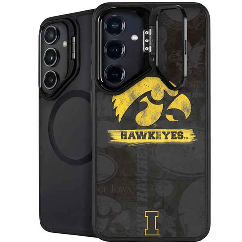 University of Iowa Hawkeyes Distressed Logo Galaxy S25 Kickstand Case