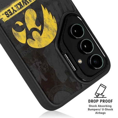 University of Iowa Hawkeyes Distressed Logo Galaxy S25 Plus Kickstand Case
